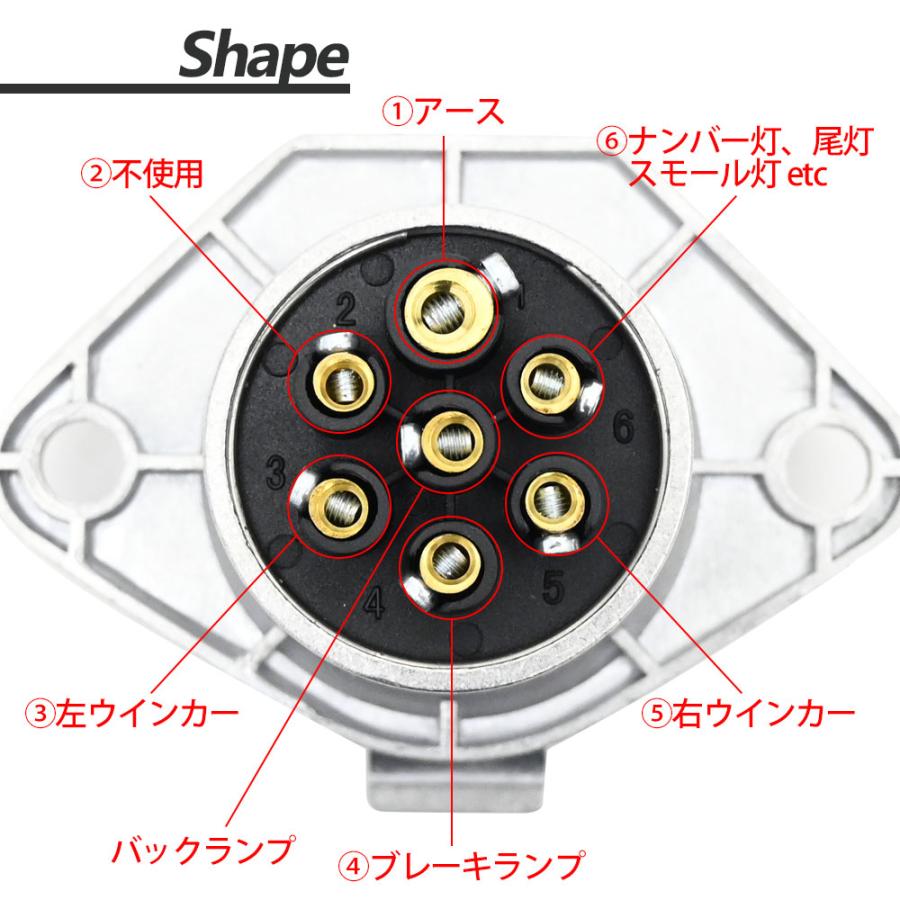ncp30用ヒッチメンバー Suntrex ヒッチメンバー 7-WAYコネクター 配線コネクター ソケット 車側 7極 SUNTREX G-197