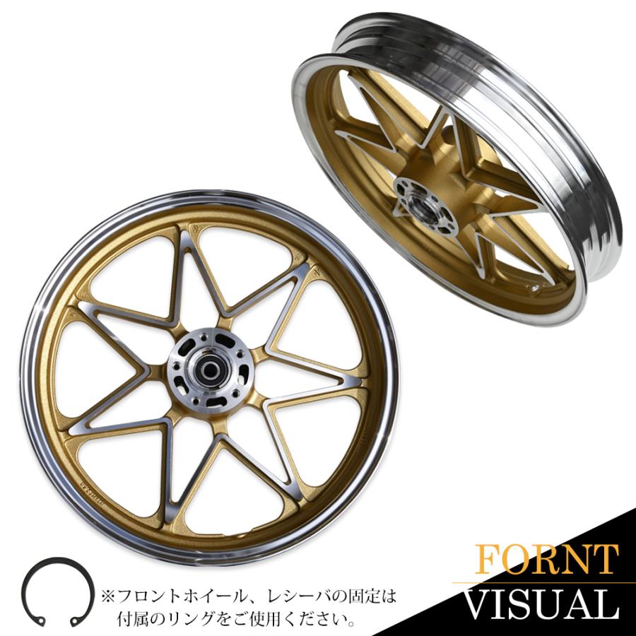 ゼファー400 ホイール キャストホイール ゴールド 前17インチ 後18
