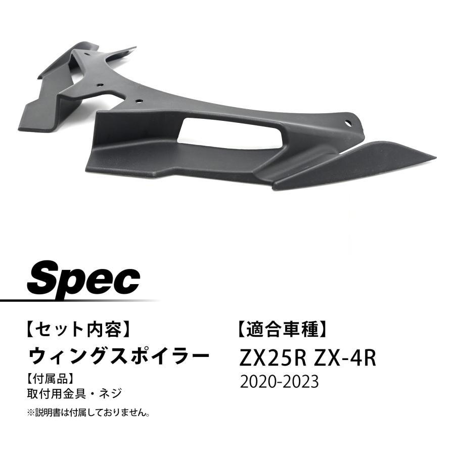 確認 ZX25R ZX-4R フロントフェアリング ウィング スポイラー フロント