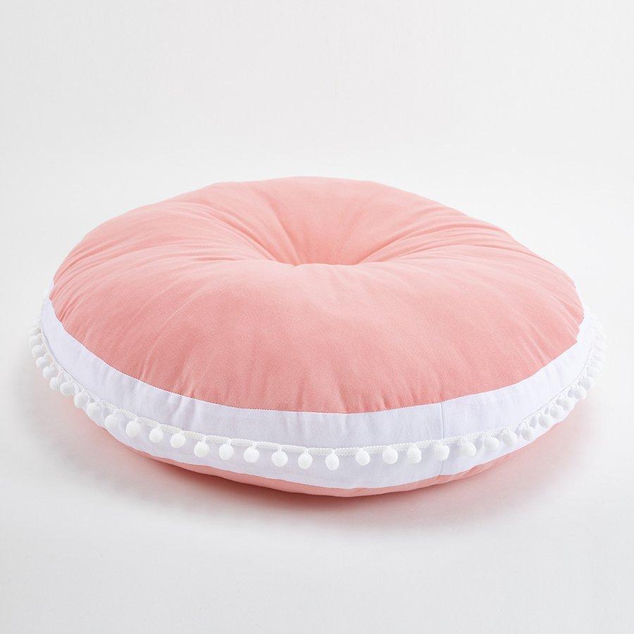 赤ちゃん クッション 丸型 ポンポン飾り 北欧 おしゃれ 円形 販売実績no 1 厚手 女の子 マット 出産祝い ベビー クリスマス プレゼント 男の子