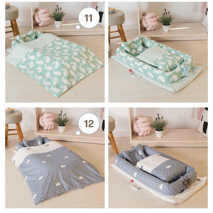 ベッドインベッド ベビーベッド 枕付き 添い寝ベッド 寝返り防止 昼寝布団 ベッドガード 転落防止 新生児 赤ちゃん ベビースリーパー カラー 2 Studiophotomathon Com