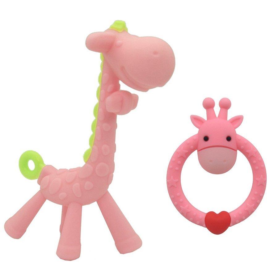 シリコンキリン ご予約品 赤ちゃんのおしゃぶり おもちゃ 収納ケース付き 3ヶ月以上 ガム 2種類の歯セット 痛み緩和 乳児痛