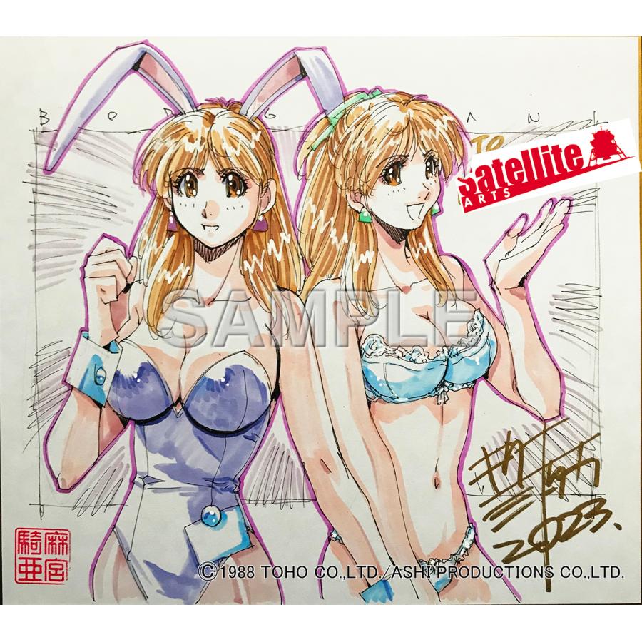 「超音戦士ボーグマン」麻宮騎亜先生 セミオーダーカラーイラスト色紙の画像