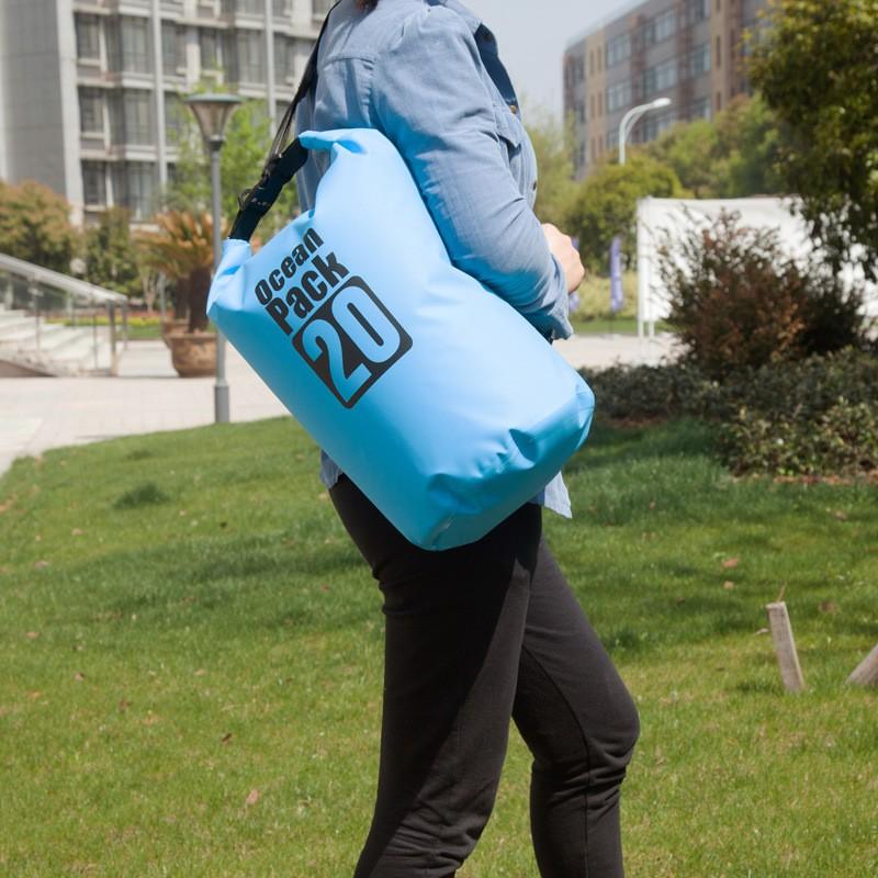 容量20L 3way 2本ショルダーストラップ付 防水バッグ ドラム型 【7色】ドライバッグ 防水ケース ラフティング バッグ チューブバッグ|satex|07