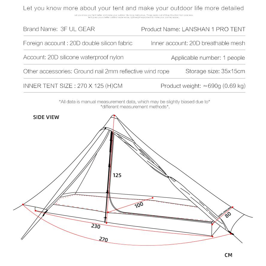 3F UL Gear】3シーズン グランドシート付 20D 両面シリコン【3色