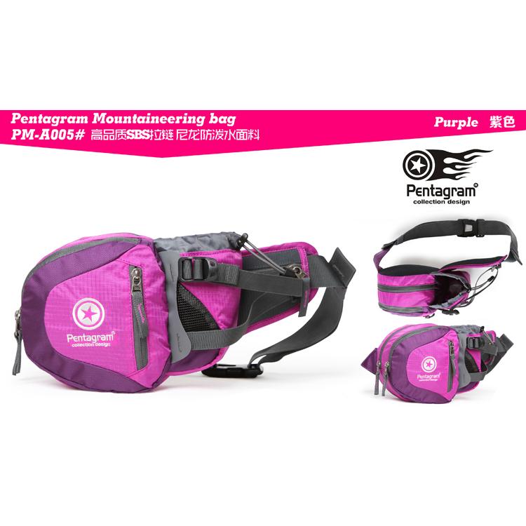 Pentagram】軽量設計 3L ウエストバッグ【8色】ボトルホルダー付き