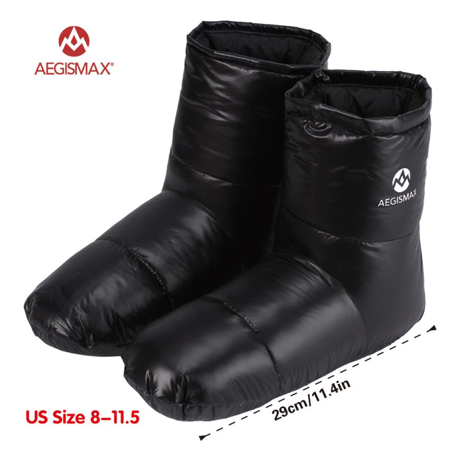 AEGISMAX】650FP ホワイトダウン ルームシューズ (L/XL) テント 