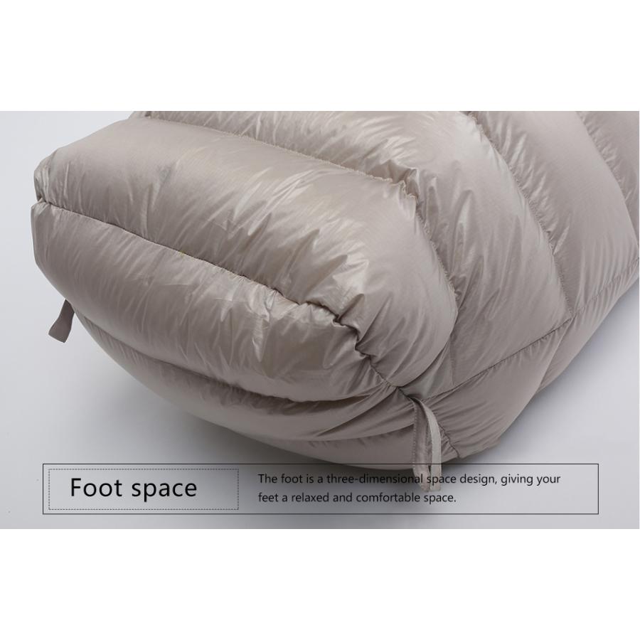 AEGISMAX】700FP (LETO)ホワイトグースダウン寝袋 耐寒温度 2℃ マミー