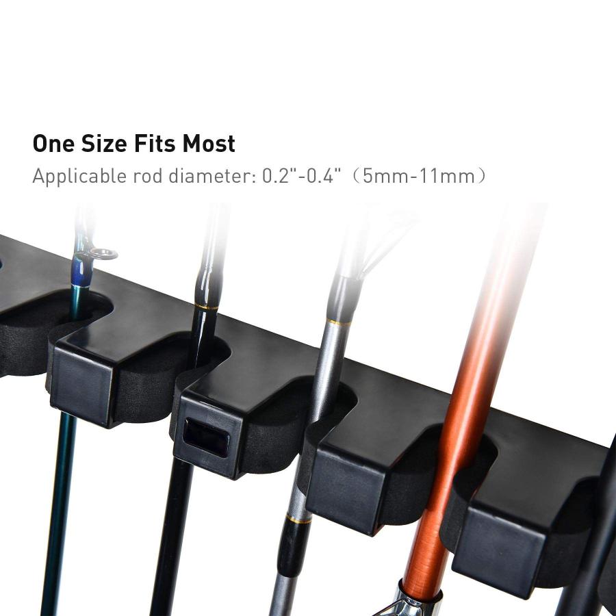 垂直6本用】長さ 41.5cm ロッドホルダー ボートラックホルダー 壁掛け