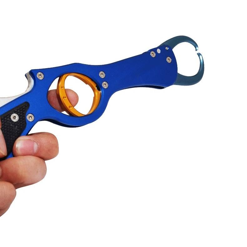 大型魚用！握りやすいピストル型アルミ製フィッシュグリップ (2色