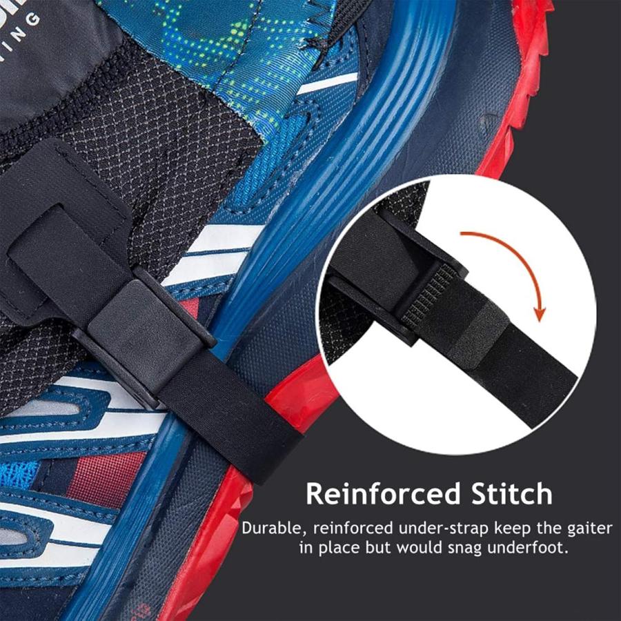 アップグレード【AONIJIE】(4色) ライクラ素材 トレイルゲイター ショートゲイター シューズカバー トレッキング ショートスパッツ ゲイター トレイルランニング |  | 04