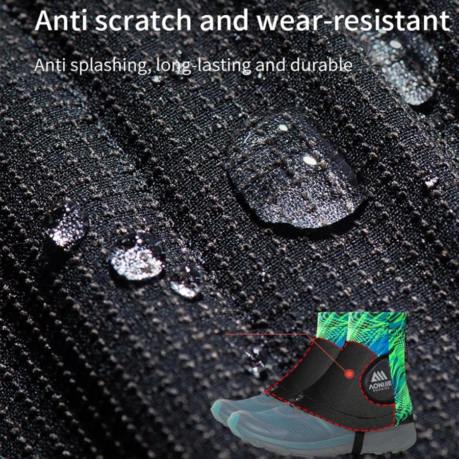 アップグレード【AONIJIE】(4色) ライクラ素材 トレイルゲイター ショートゲイター シューズカバー トレッキング ショートスパッツ ゲイター トレイルランニング |  | 07