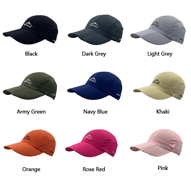 （全14色）折りたたみ 帽子 UPF50+ スポーツキャップ 折り畳み 日焼け対策 メッシュ 通気 速乾 男女兼用 メンズ レディー UVカット ウォーキング スナップバック｜satex｜09