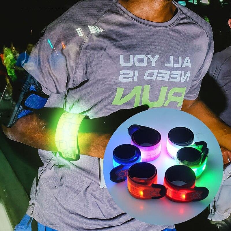 6色】スラップ式 USB充電 反射材入 LED アーム バンド ワンタッチで