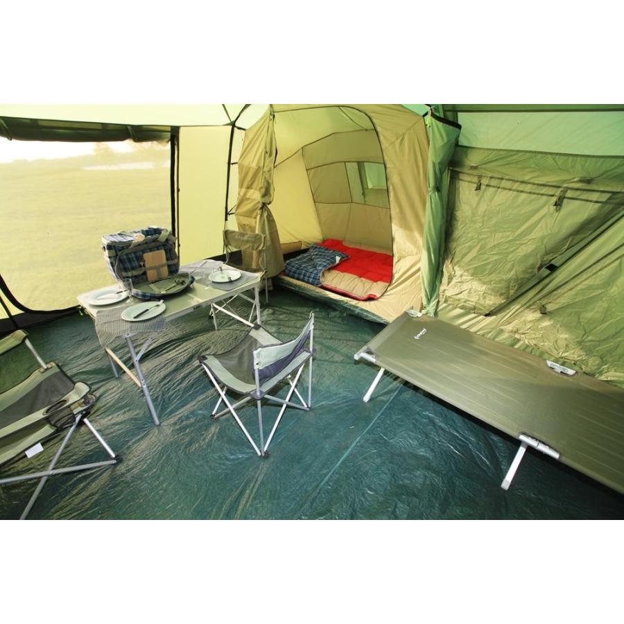 D型カラビナ付【KingCamp】最大6人用 3ルームテント ドーム型テント