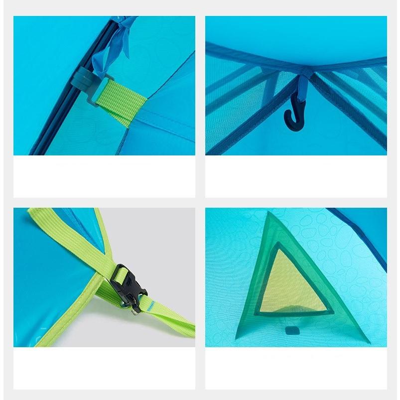 ロックD型カラビナ付 (NatureHike) 4人用 UPF50+ 表面はエンボス加工