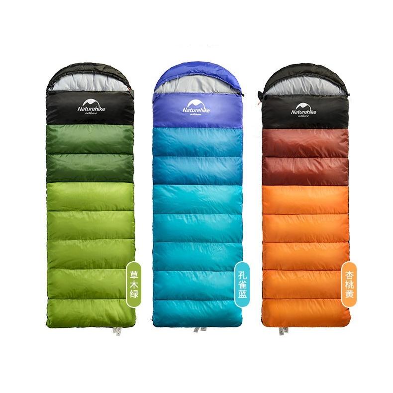 NatureHike) 耐寒温度 -2℃ 洗いOK! U350 ジョイント式 フード付 封筒型
