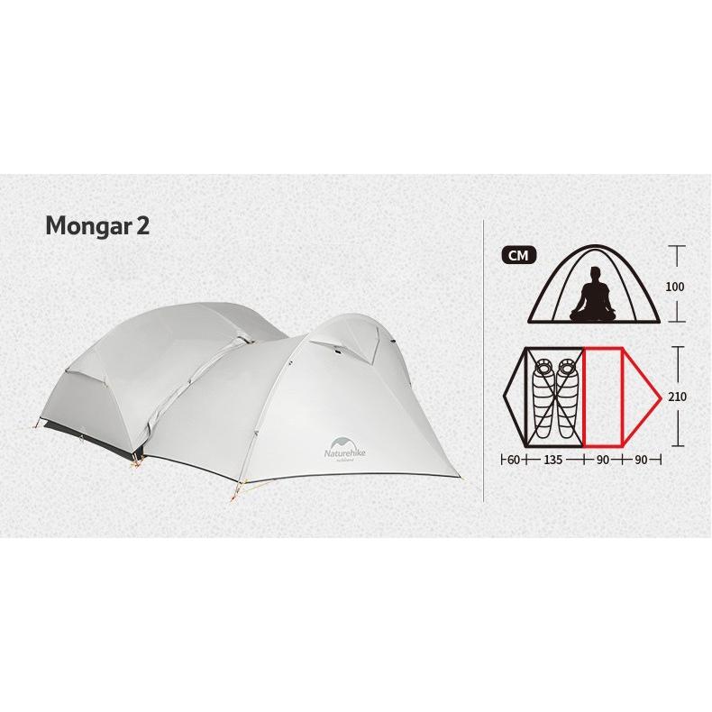NatureHike】ギアシェッド 前室を拡張するテント付 Monger 2人用