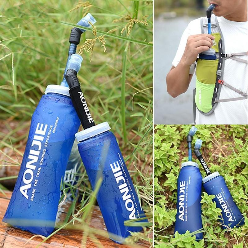 AONIJIE) 折りたためる 600ML ハイドレーション ソフト