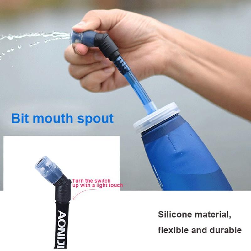 AONIJIE) 折りたためる 600ML ハイドレーション ソフトウォーター
