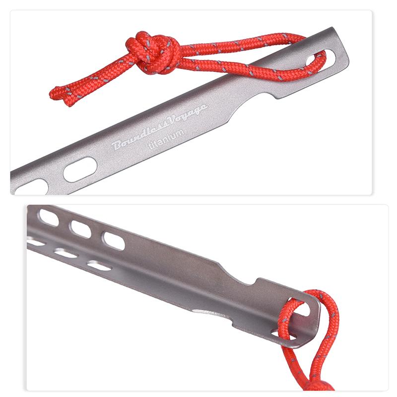 Boundless Voyage】V型テントペグ 16.5cm チタンペグ 6本セット