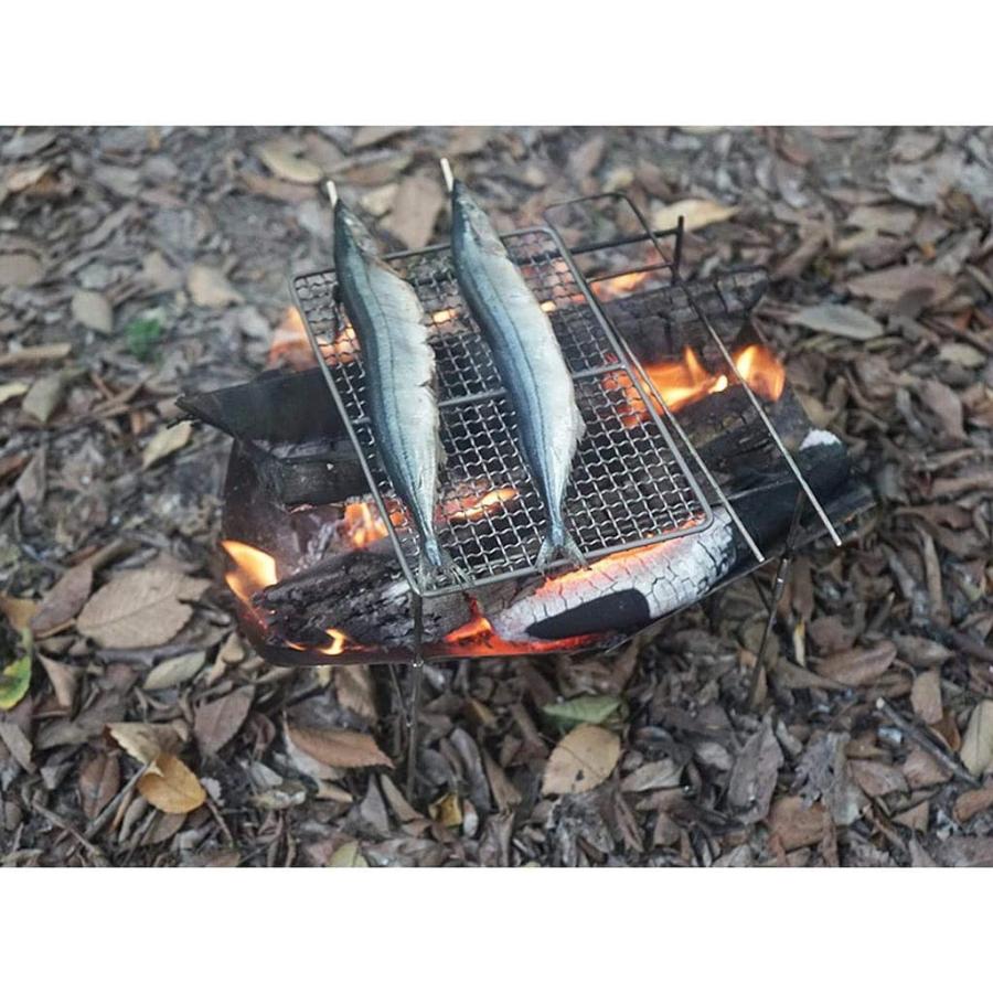 Boundless Voyage】チタン網 折り畳み 焼き網 255 x 165mm