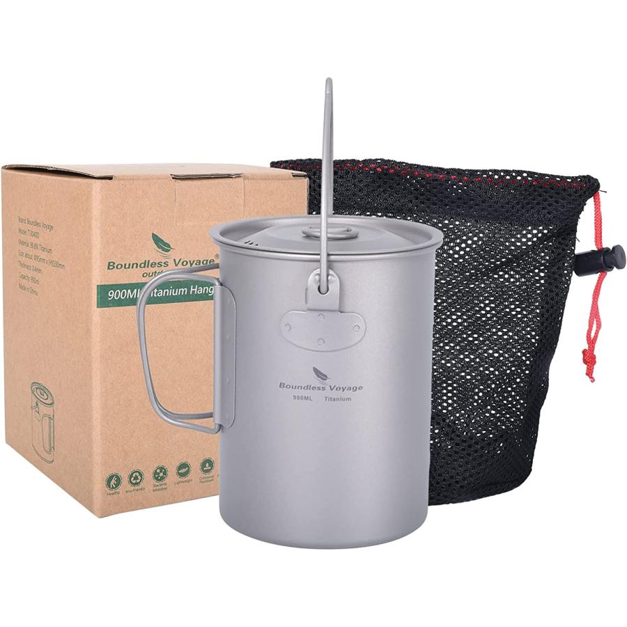 Boundless Voyage】落下防止カードスロット設計 900ml 蓋付【直火可