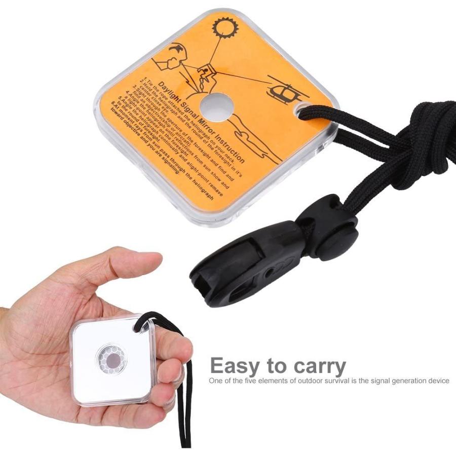 照準機能付 耐久性のあるシグナルミラー 反射鏡 リフレクター