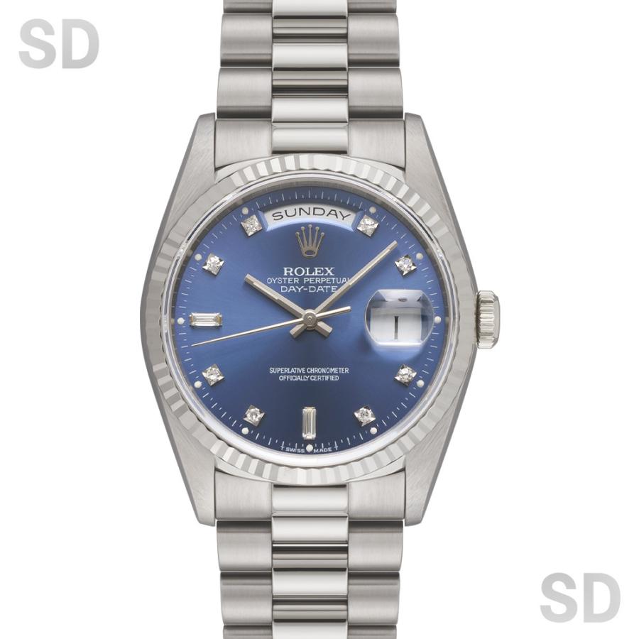 【SALE】 ロレックス デイデイト 18239A ブルー/ダイヤ 中古 メンズ 腕時計