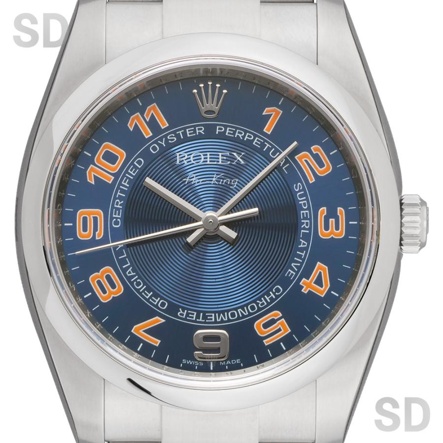 ROLEX ロレックス エアキング 114200 ブルーコンセントリックオレンジ/アラビア メンズ 【中古】｜satindollwatch｜02