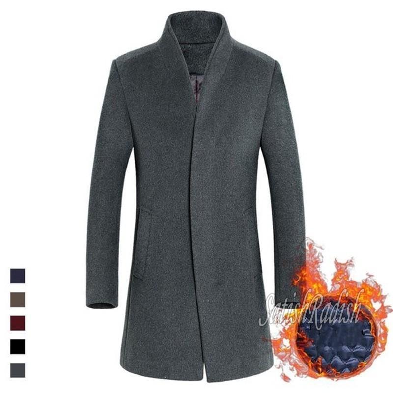 チェスターコート メンズ ビジネスコート イギリス風 ロングコート 開襟 厚手 無地 通勤 春秋冬 無地 シンプル 保温防寒防風 立ち襟 人気 紳士服 0498 Satishradish 通販 Yahoo ショッピング