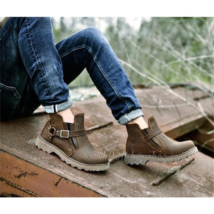 エンジニアブーツ メンズ マーティンブーツ 革靴 ワークブーツ メンズブーツ 春 秋 冬 ヴィンテージ風 ミリタリー カジュアル お洒落 耐久性 ショットブーツ 0922 Satishradish 通販 Yahoo ショッピング