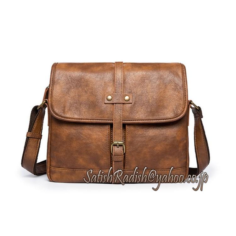 メッセンジャーバッグ ショルダーバッグ メンズ 紳士 斜め掛け 無地 Puレザー 防水 ショルダーバッグ アウトドア 旅行 カジュアル シンプル 肩掛け 2191 Satishradish 通販 Yahoo ショッピング