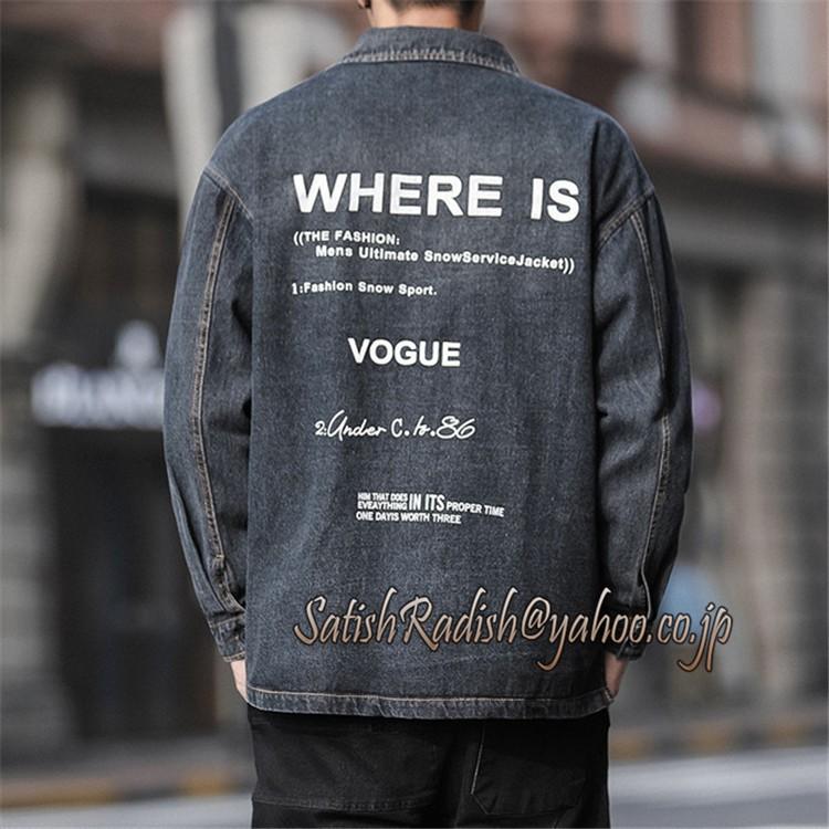 21年新作 ジージャン メンズ デニムジャケット アウター シンプル 春 秋 冬 カバーオール ブルゾン カジュアル コットン ユーズド加工 Dfbmetodika Lt