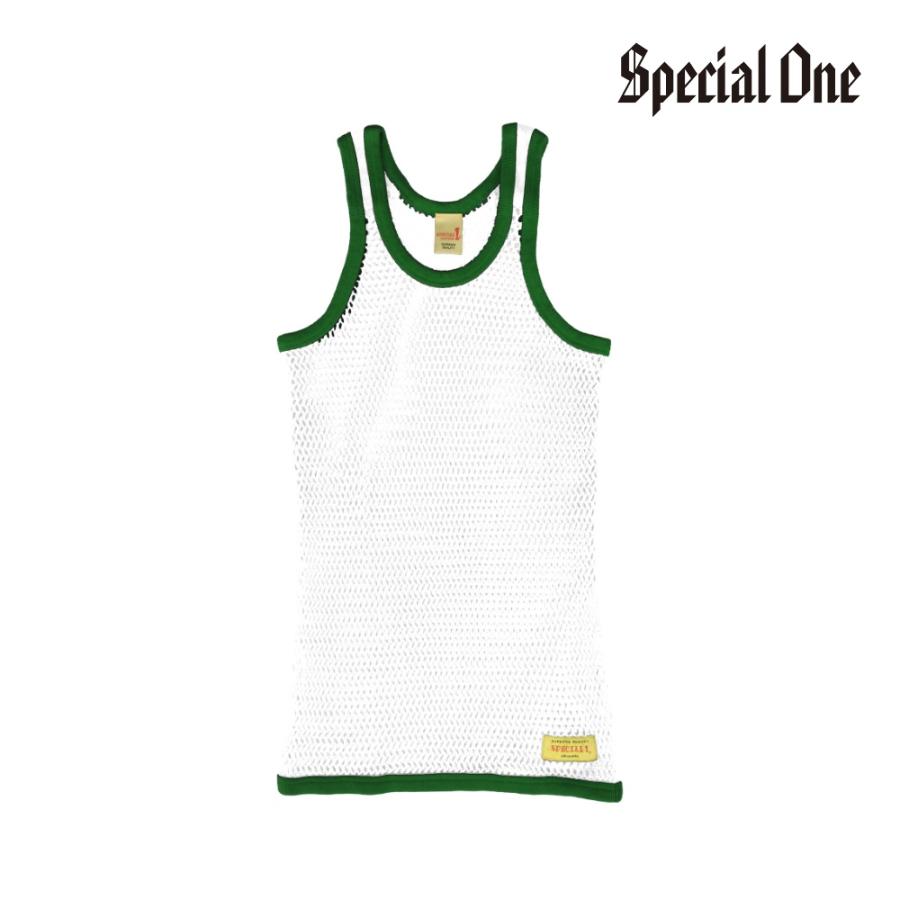 スペシャルワンアミシャツMARINA/MESH VESTグリーン SPECIAL1（スペシャルワン）網シャツ ORIGINAL MESH VEST