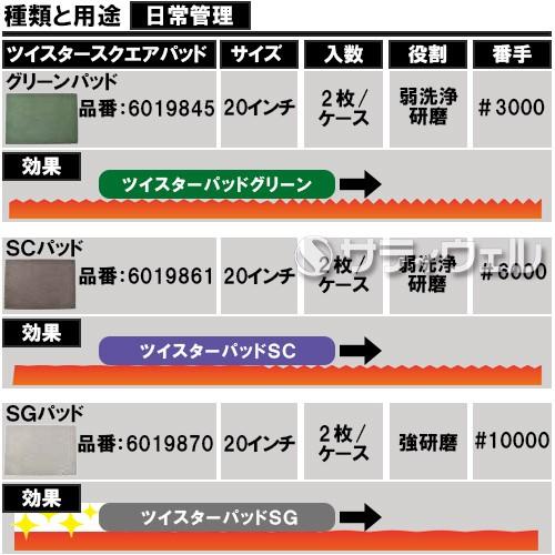 シーバイエス ツイスタースクエアグリーンパッド20 20×14インチ 2枚入り(送料無料)_4