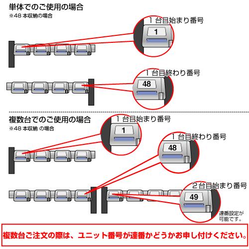 テラモト カードロック傘立2 48本収納 折りたたみ式 UB-270-148-0