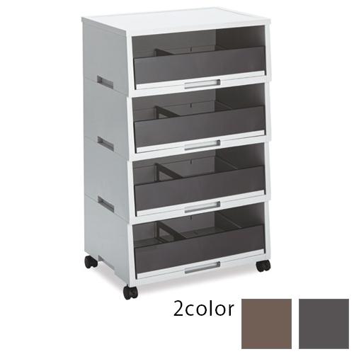 (全色対応 D1)テラモト ペーパー分類ボックス 4段・A3深型(送料無料)(法人限定)