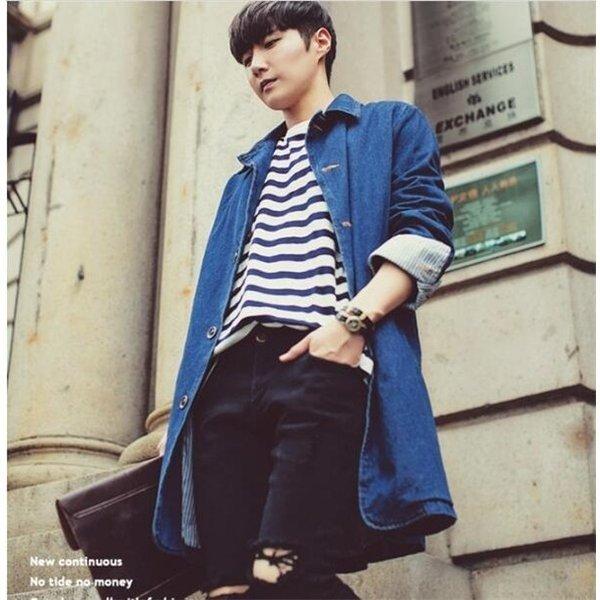 珍しい トレンチコートメンズデニムロングpコートコートオーバーサイズ春物コートアウタージャケット大きいサイズカジュアル紳士防風かっこいい 豪華 Fsl Gabon Com