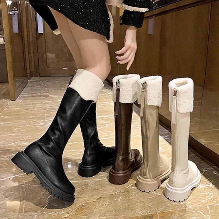 ロングブーツ ラウンドトゥ もこもこ ローヒール 厚底 痛くない 疲れない カジュアル ガーリー シンプル 秋冬 デイリー デート Bpdyvkqcij 家具 インテリア Www Anchorcm Net