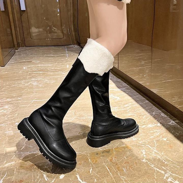 ロングブーツ ラウンドトゥ もこもこ ローヒール 厚底 痛くない 疲れない カジュアル ガーリー シンプル 秋冬 デイリー デート Bpdyvkqcij 家具 インテリア Www Anchorcm Net