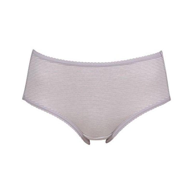 ウイング ワコールショーツ デイリーフィットショーツ 綿ボーダー ハイレッグ ウィメンズ グレー 日本 L 日本サイズl相当 超激得sale