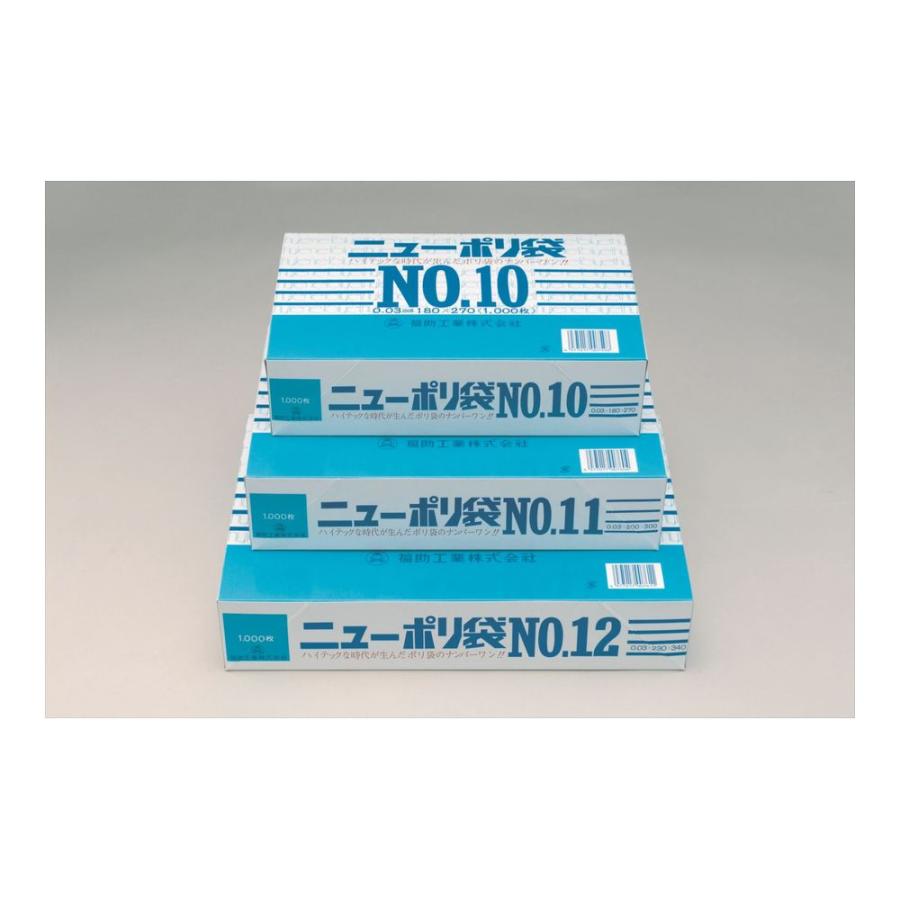 福助工業 （ケース販売）ニューポリ袋 03 NO.10 (紐付) 6000枚 : 業務