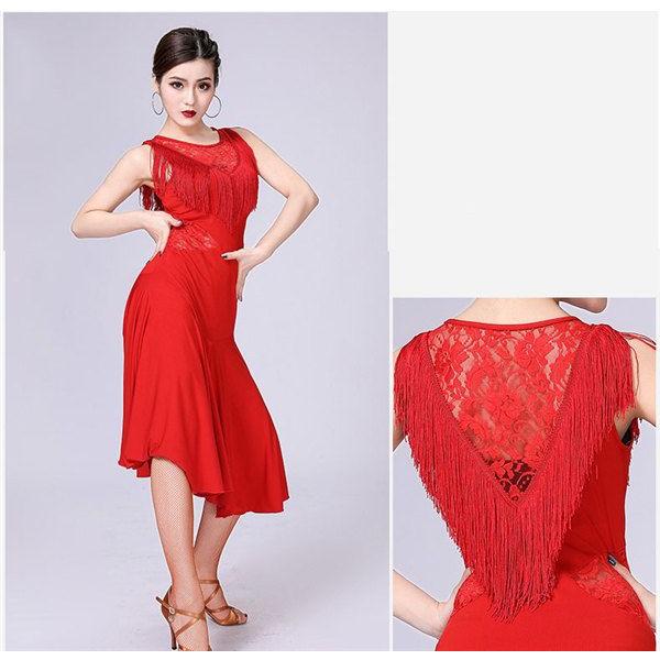 社交ダンス モダンドレス ラテンダンス フリンジタイプ ダンスドレス ワンピース ラテンダンス衣装 ダンス発表会 レディース ショルダードレス 舞台服 チャチャ | ブランド登録なし | 11