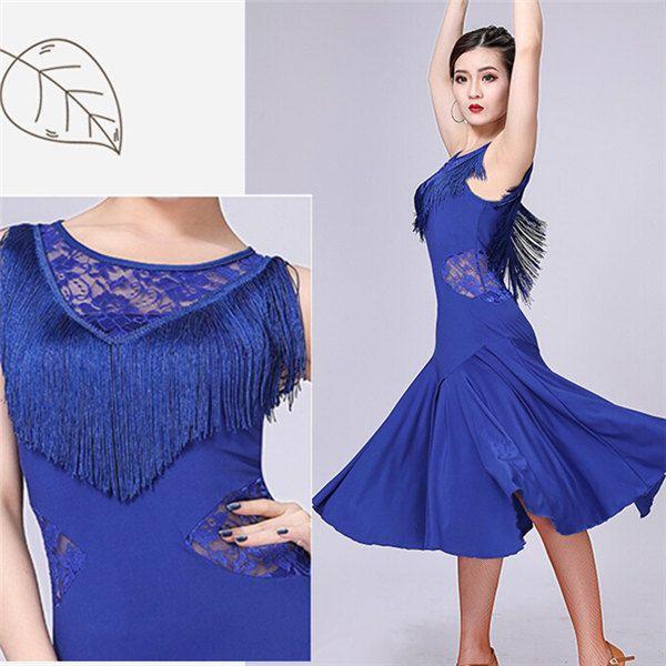 社交ダンス モダンドレス ラテンダンス フリンジタイプ ダンスドレス ワンピース ラテンダンス衣装 ダンス発表会 レディース ショルダードレス 舞台服 チャチャ | ブランド登録なし | 03