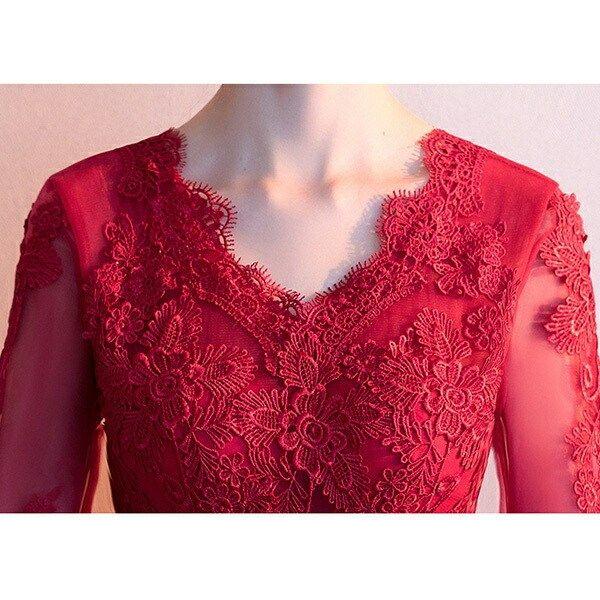 全4色 ドレス 大人 ピアノ 発表会 演奏会 ロングドレス 母親 結婚式 黒 袖あり Aライン ワンピース フォーマル パーティードレス 20代 30代 40代 ブラ | ブランド登録なし | 12