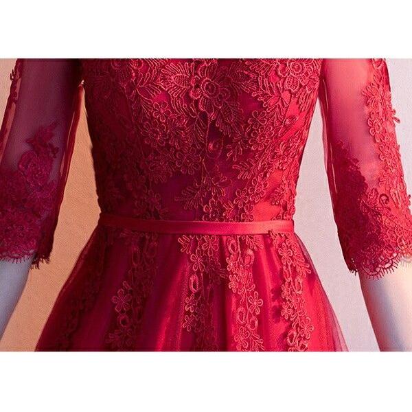 全4色 ドレス 大人 ピアノ 発表会 演奏会 ロングドレス 母親 結婚式 黒 袖あり Aライン ワンピース フォーマル パーティードレス 20代 30代 40代 ブラ | ブランド登録なし | 13