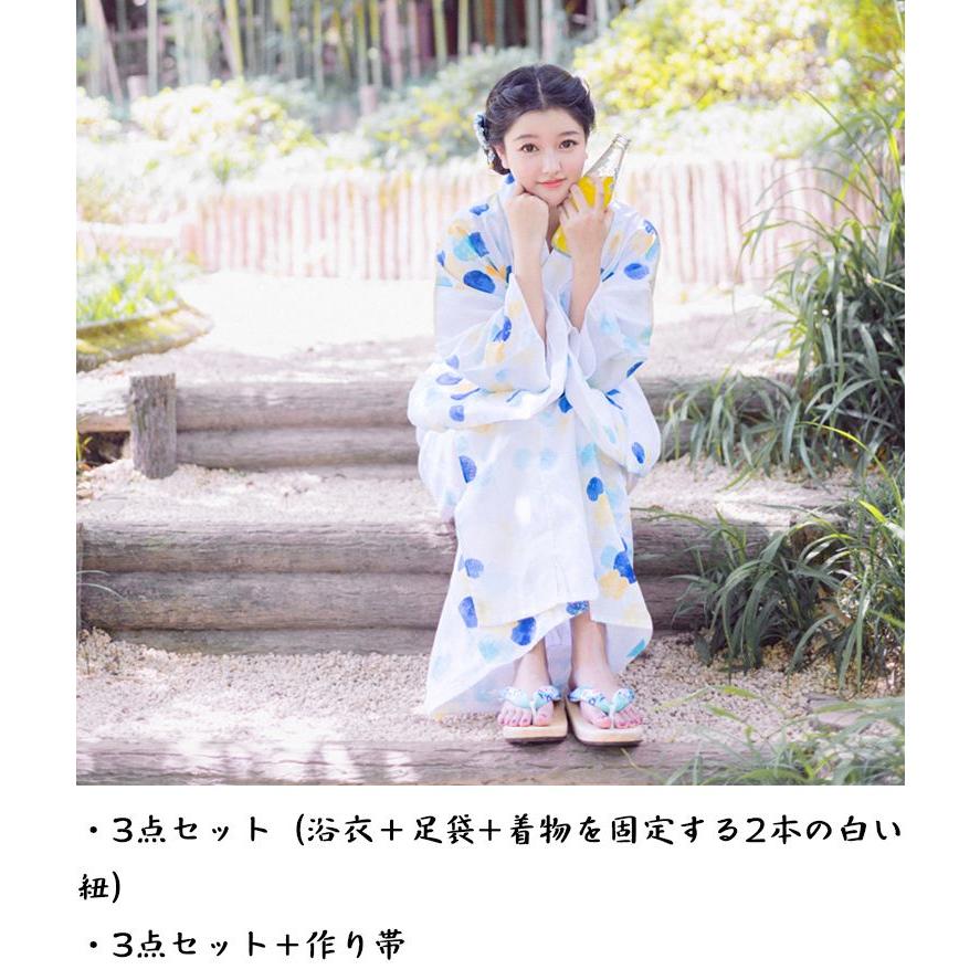 綿 水玉 浴衣 レディース 3点セット ワンピース 大人 セット 4点 綿 水玉 浴衣 レディース 3点セット ワンピース 大人 セット 4点