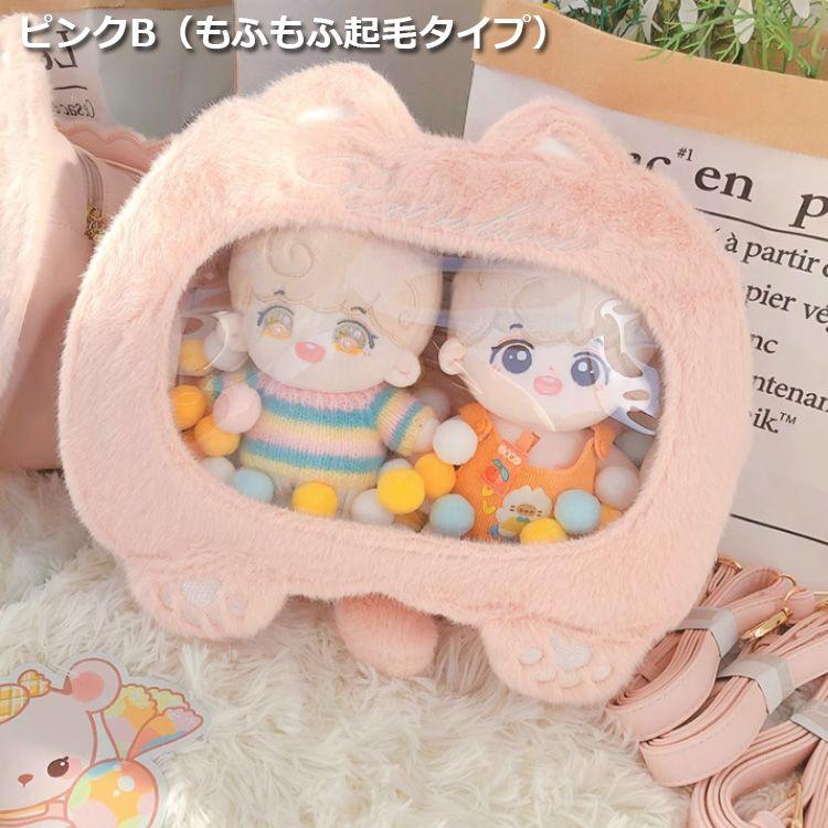 クリアバッグ ぬいぐるみ 痛バッグ 猫耳 透明 バッグ ネコ