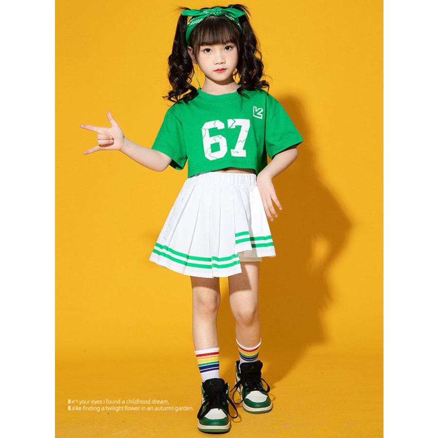 チア チアガール 女の子 男の子 韓国 キッズ ダンス衣装 セットアップ